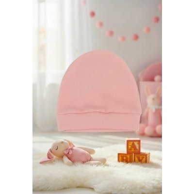 Růžová bavlněná kojenecká čepička – Zboží Dáma