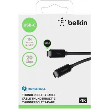 Belkin F2CD081BT1M-BLK USB-C Thunderbolt, 1m, černý