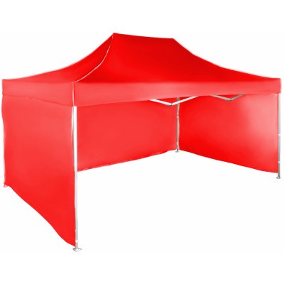 Expodum Nůžkový stan 3x4,5m hlinikovy Červená 3 boční plachty – Hledejceny.cz