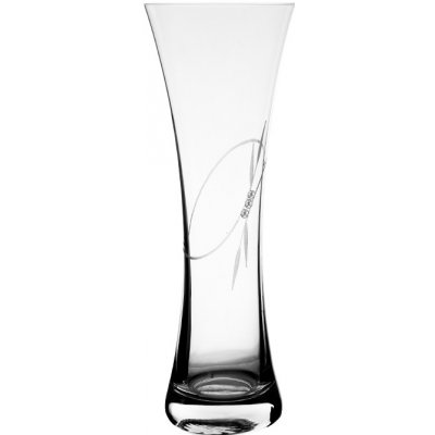 Skleněná váza lístečky 82570 - 195 mm Swarovski, Preciosa – Zboží Dáma