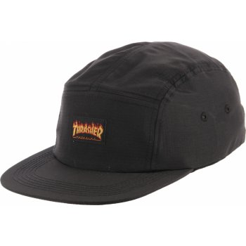 Thrasher Flame Logo 5-Panel Hat Black