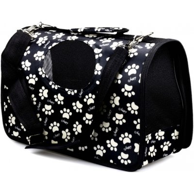 animALL Taška Black with white paws M 40 x 21 x 27 cm – Zbozi.Blesk.cz