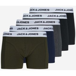 Jack & Jones sada pěti boxerek v khaki, modré, šedé a černé