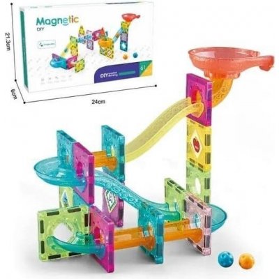 Bavytoy magnetická stavebnice - dráha 61 ks – Zboží Dáma