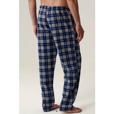 Atlantic pánské pyžamové kalhoty NMB-045 flanelová bavlna šedá – Zboží Dáma