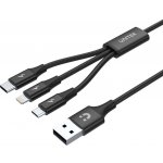 Unitek C14049BK USB, USB 2.0 USB C Micro-USB B/Lightning, 1,2m