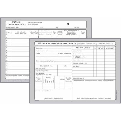Asopol 100600 Záznam o provozu osobního vozidla