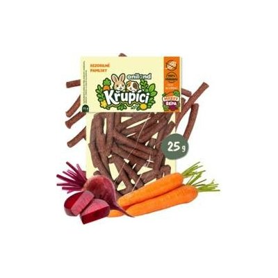 Aniland Bezobilné pamlsky pro králíky a hlodavce Křupíci Mrkev A Řepa 50 g – Sleviste.cz