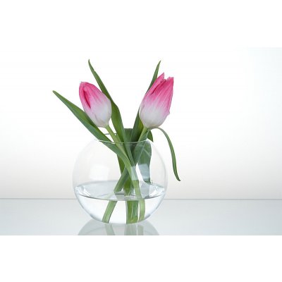 DT GLASS Silnostěnná skleněná kulatá váza MAXI