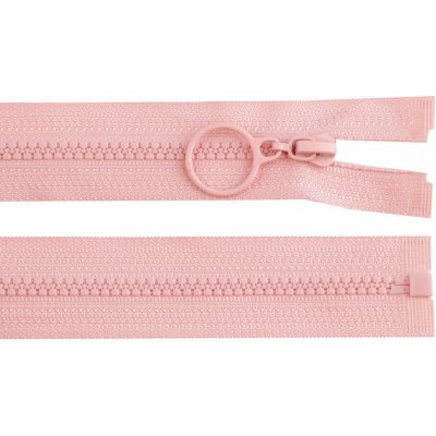 Kostěný zip No 3 délka 60 cm s kroužkem, malé, 136 pudrová – Hledejceny.cz