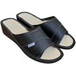 Ovčí Věci dámské kožené pantofle na klínku černé – Sleviste.cz