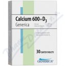 Doplněk stravy Generica Calcium 600+D3 30 tablet