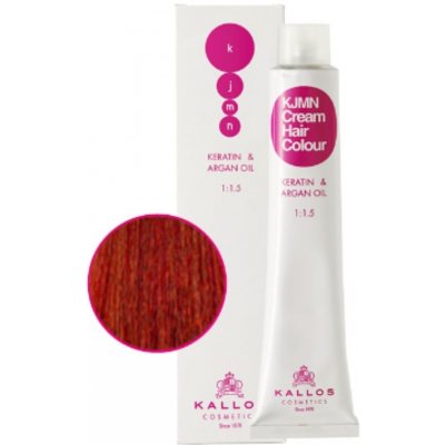 Kallos KJMN s keratinem a arganovým olejem 8.34 l Intense CopperRed Cream Hair Colour 1:1.5 100 ml