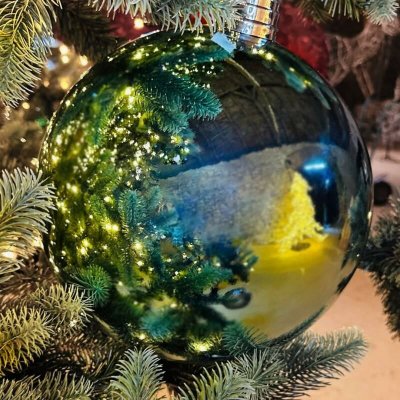 DECOLED Velká vánoční koule 30 cm, světle modrá, lesklá, UV – Hledejceny.cz