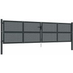 vidaXL Zahradní brána antracitová 400x125 cm Ocelová – Hledejceny.cz