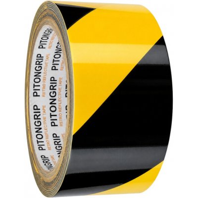 Verk Group Vinylová výstražná páska 49 mm x 18 m samolepící žluto-černá – Hledejceny.cz