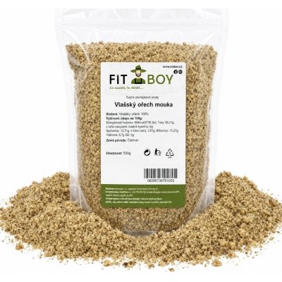 Fitboy Mouka z vlašských ořechů 0,5 kg – Hledejceny.cz