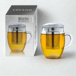 Creano All-in-One sklenice na čaj se sítkem z nerezu Kafista 400 ml – Hledejceny.cz