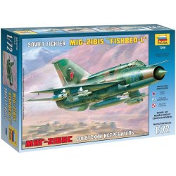 Zvezda Model Kit letadlo 7259 MIG-21 BIS Soviet Fighter 1:72