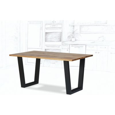 Woodedl Austin z masivu DUB Rovná 160 x 90 cm – Zboží Mobilmania