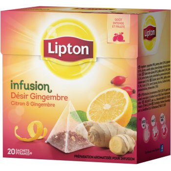 Lipton Lemon Ginger ovocný čaj 20 s. 40 g