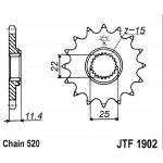 JT Sprockets JTF 1902-17 | Zboží Auto