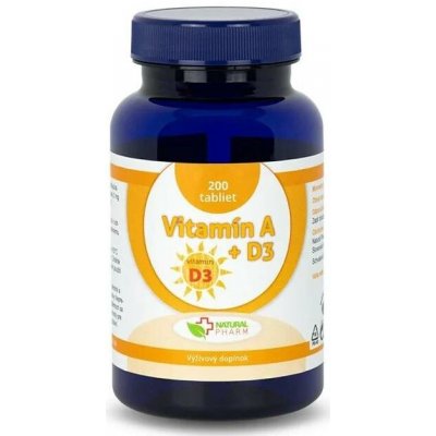 Natural Pharm Vitamín A + D3 200 tablet – Hledejceny.cz