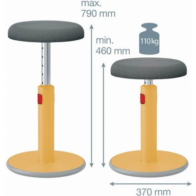 Leitz židle pro sezení/stání Ergo Cosy žlutá 65180019 – Zboží Mobilmania