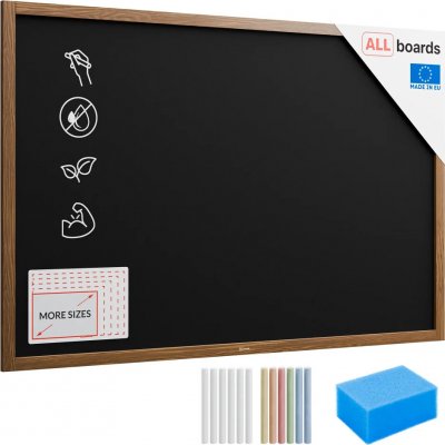 Allboards TB1510 tabule černá křídová v dřevěném rámu 150 x 100 cm – Zboží Dáma