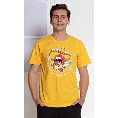 Gazzaz pánské pyžamo kapri Mexiko žlutá – Zboží Dáma