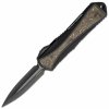 Nůž Heretic Knives Manticore E OTF MagnaCut Gold Dunes FatCarbon H028-6A-FC/Tin