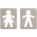 Nerezové cedulky WC Ženy a WC Muži - rovné – HobbyKompas.cz
