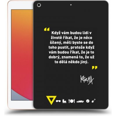 Picasee silikonový černý obal pro Apple iPad 10.2" 2020 8. gen Kazma MĚLI BYSTE SE DO TOHO PUSTIT – Zboží Mobilmania