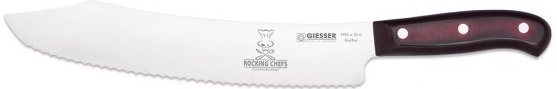 Giesser Exkluzivní edice Premium Cut Rocking Chefs nůž na pečivo délka vlnkového ostří 25 cm