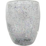 HIT Sklenice s dvojitým sklem stříbrné konfety 350 ml – Zboží Dáma