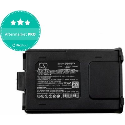 Baterie pro Baofeng UV-5R, Baofeng BF-F8, 1200mAh, Li-Ion, 7.4V, BL-5, HQ – Sleviste.cz