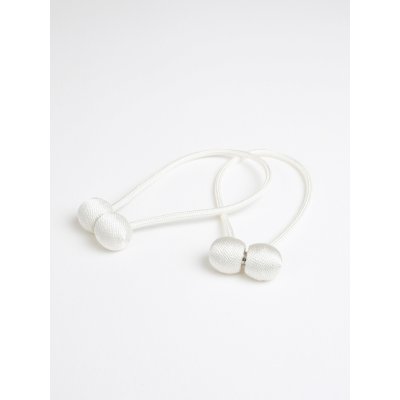 MKLuzkoviny.cz Magnetická spona na závěsy Daniela (2ks) - bílá – Hledejceny.cz