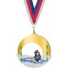 Sportovní medaile Akrylátová medaile Kajak Stříbrná