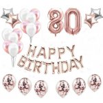 Balónkový set HB rosegold číslo 80 – Zboží Dáma