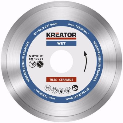 KREATOR KRT081101 Diamantový kotouč celoobvodový 115mm PREMIUM