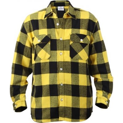 Rothco košile dřevorubecká flannel kostkovaná Žlutá – Zboží Mobilmania