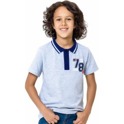 Winkiki kids Wear chlapecké tričko Polo 78 šedý melanž