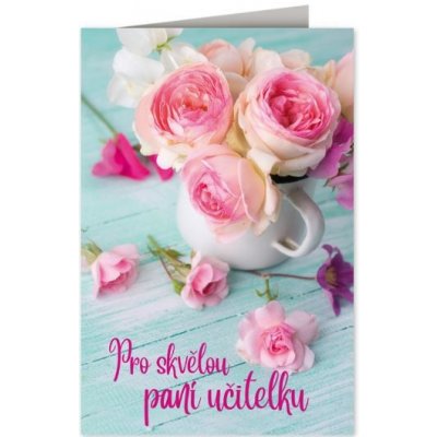 Pro skvělou paní učitelku - papírové přání – Zboží Dáma