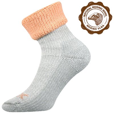 Voxx QUANTA dámské froté klasické ponožky meruňková – Zboží Mobilmania