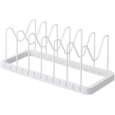 YAMAZAKI Tower stojan na pokličky a pánve bílá 45 cm, 21 cm, 20 cm – Hledejceny.cz