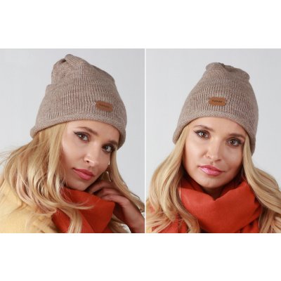 Fashionweek Elegantní dámská teplá čepice beanie ZIZI-P5 latte – Hledejceny.cz