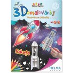 3D omalovánka A4 SET Raketa – Zboží Mobilmania