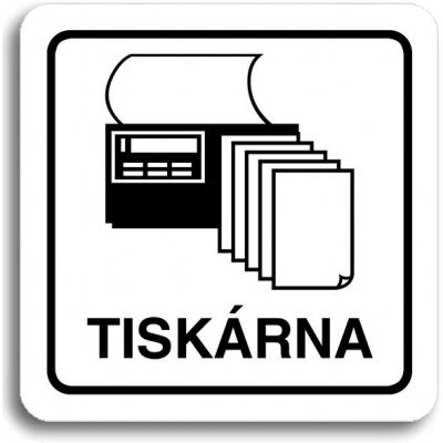 Accept Piktogram "tiskárna" (80 × 80 mm) (bílá tabulka - černý tisk) – Zboží Mobilmania