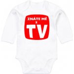 Dětské body dlouhý rukáv BIO Znáte mě z TV – Sleviste.cz