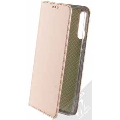 Pouzdro 1Mcz Magnetic Book flipové Huawei P40 Lite E růžově zlaté – Zboží Mobilmania